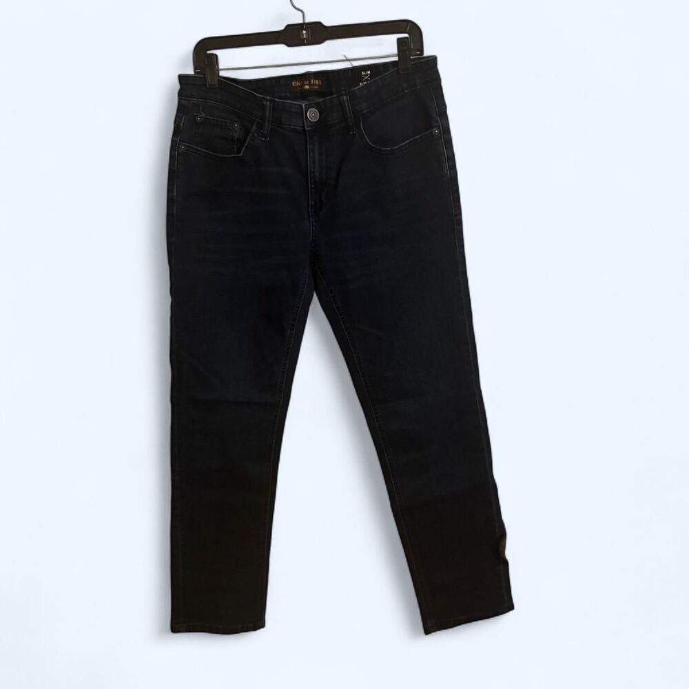 Ring Of Fire Jeans Mens W32 L30 Blue Slim Denim Pants